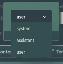 Message interface role selection