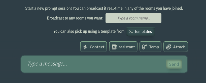 New chat button interface