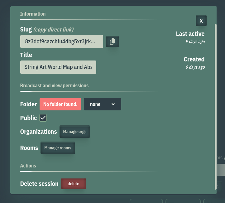 Prompt settings interface